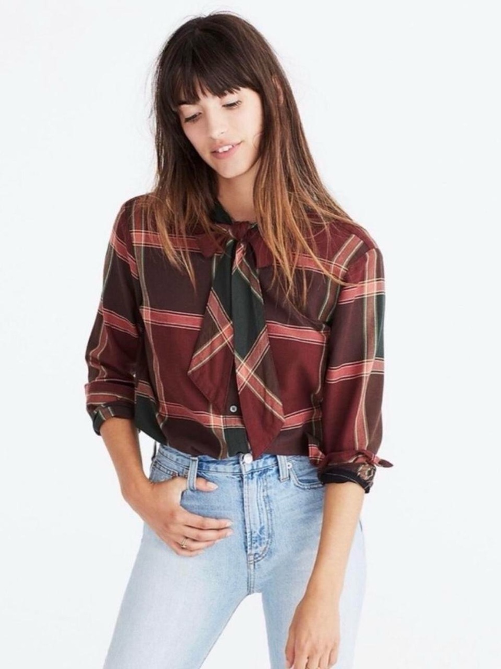 Madewell plaid button down